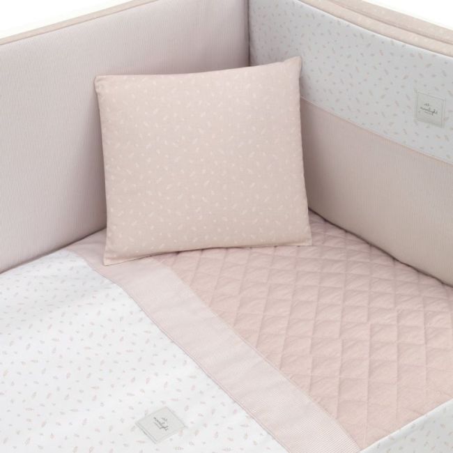 Set di 2 pezzi Trapunta I-V. Culla 60 Fresco Rosa 60X120X3 Cm CAMBRASS - 2