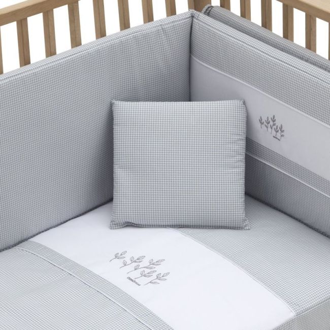 2-teiliges Bettdeckenset für Babybett 60 Mini Windsord Grau 60x120x3 cm. CAMBRASS - 2