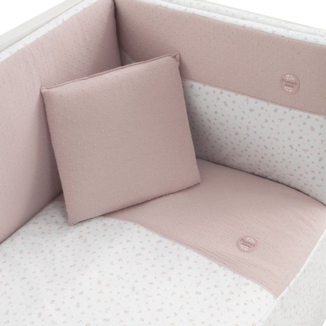 Ensemble de 2 pièces Couette I-V. Lit de bébé 60 Plumeti Rose 60X120X3 Cm CAMBRASS - 2