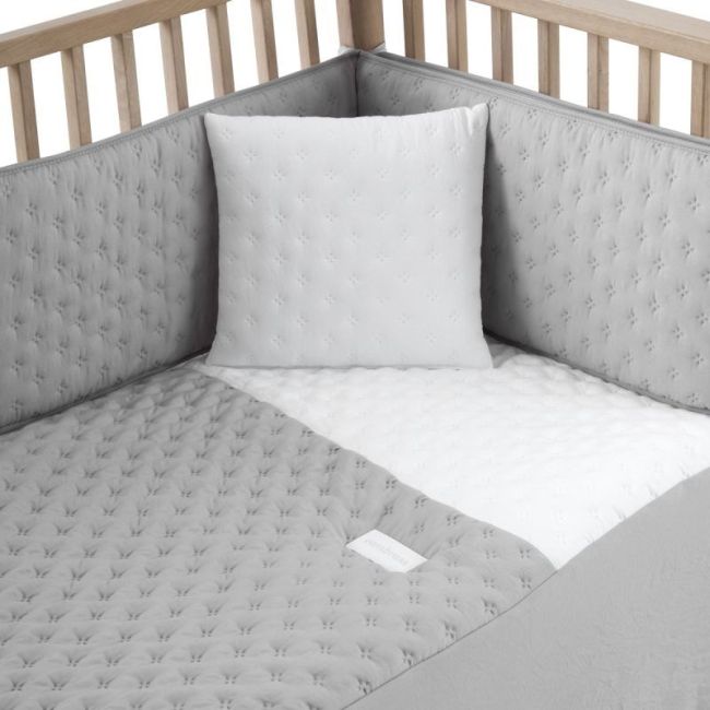 Ensemble de 2 pièces Couette I-V. Lit de bébé 60 Soft Gris 60X120X3 Cm CAMBRASS - 2