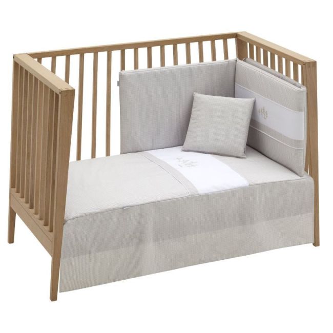 2-teiliges Set Bettdecke und Kissenbezug für Babybett 70 Mini Windsord in Naturfarben 70x140x3. CAMBRASS - 1