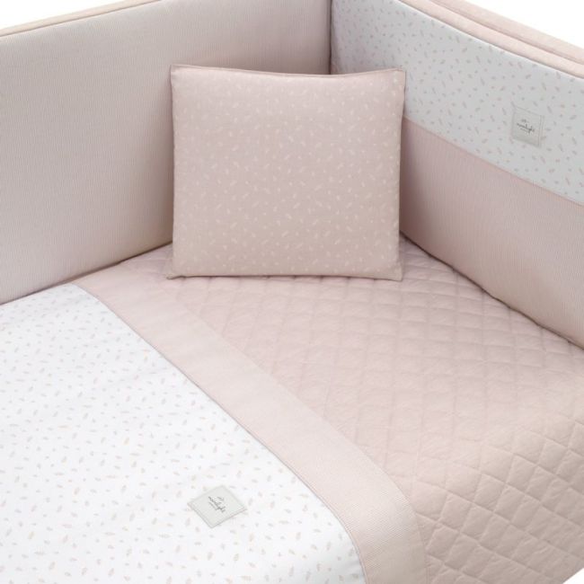 Set di 2 pezzi F.Nordica Lettino 60 Fresco Rosa 100X140X3 Cm CAMBRASS - 2