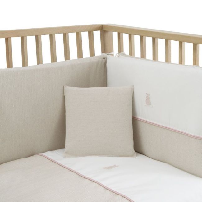 Jeu 2 Pièces F.Nordica Lit Bébé 60 Lin Rose 100X140X3 Cm CAMBRASS - 2