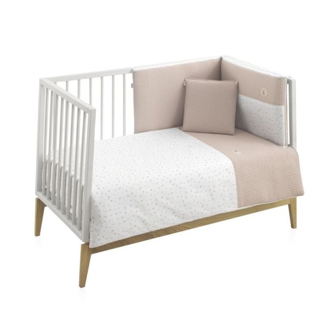 Jeu 2 Pièces F.Nordica Lit Bébé 60 Lapin Beige 100X140X3 Cm CAMBRASS - 1