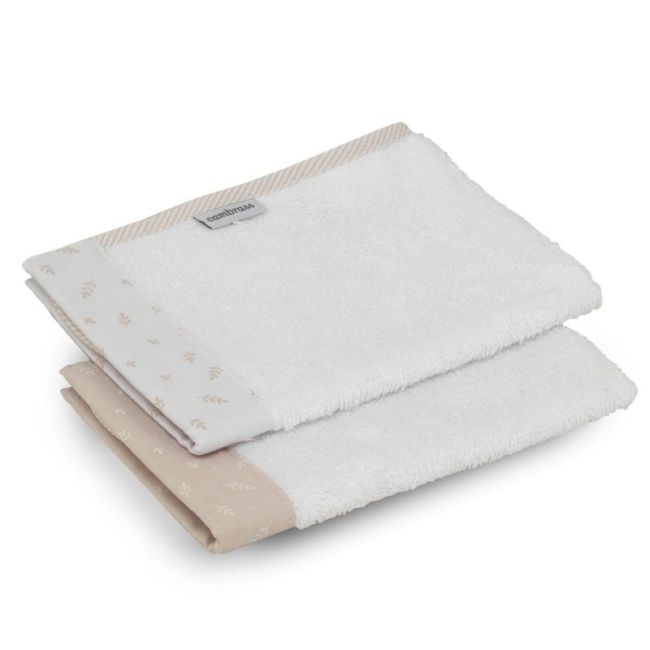 Lot de 2 serviettes fraîches beige 25X35X1 cm CAMBRASS - 1