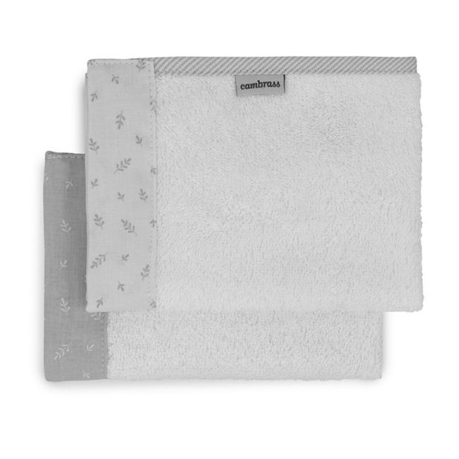 Lot de 2 serviettes fraîches Gris 25X35X1 cm CAMBRASS - 2