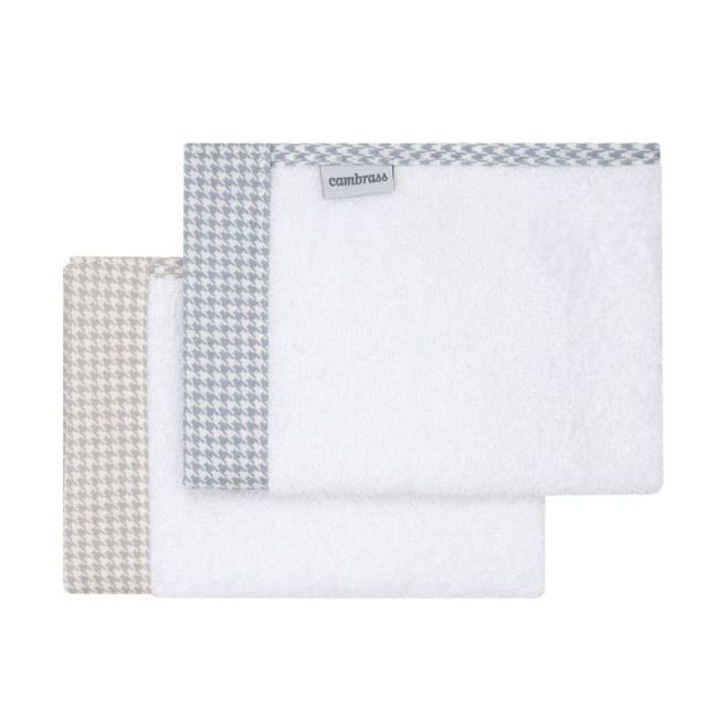 Lot de 2 serviettes Mini Windsord Gris 25X35X1 cm CAMBRASS - 2