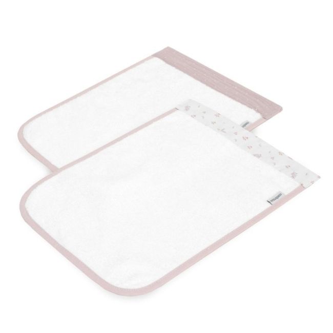 Ensemble de 2 serviettes en plumetis rose 25X35X1 cm. CAMBRASS - 3