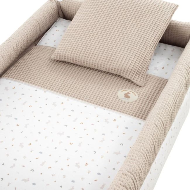 Berceau pliant en bois Lapin Beige/Blanc 55X87X74 cm CAMBRASS - 2