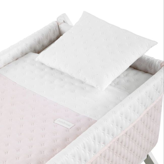 Berceau pliant en bois Soft Rose/Blanc 55X87X74 cm CAMBRASS - 2