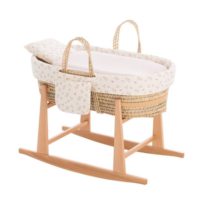 Moïse pour bébé My Cuco + Pieds Annapolis Fleurs/Lavande. 49X80X61 CAMBRASS - 1