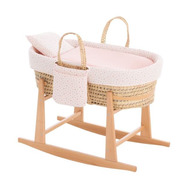 Moses basket My Baby Cuckoo + Legs Helena Flowers/Plumeti 49X80X61 CAMBRASS - 1