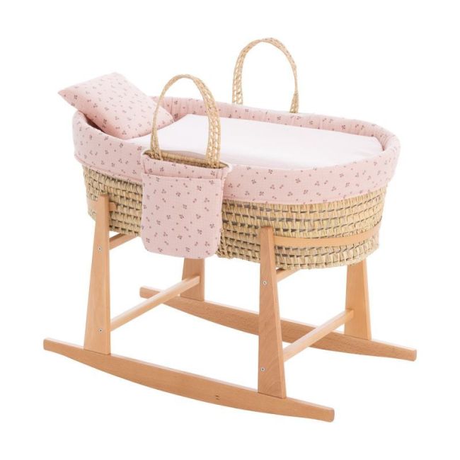 Moïse pour bébé My Cuco + Pieds Olympia Fleurs/Rayures 49X80X61 CAMBRASS - 1