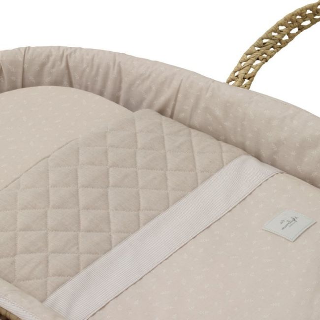 Moses Basket in Palm, Padded, Fresh Beige 39X80X25 cm CAMBRASS - 2