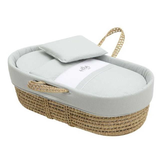 Moses Basket in Palm with Padded Mini Windsor Mint 39X80X25 cm CAMBRASS - 1