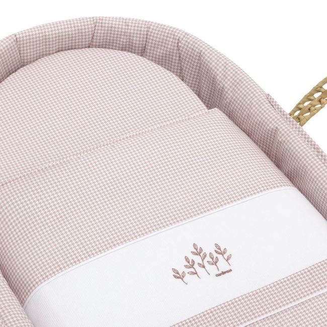 Moses Basket in Palm Padding Mini Windsor Pink 39X80X25 cm CAMBRASS - 2