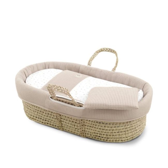 Moses Basket in Palm with Padded Rabbit Beige 39X80X25 cm CAMBRASS - 1