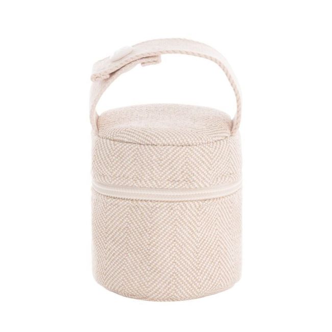 Schnullertasche Leinen Beige 8.5X8.5X11 cm CAMBRASS - 1