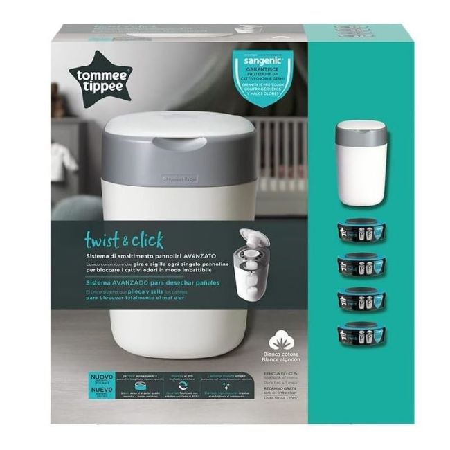 Conteneur Twist & Click + Kit 4 Recharges Tommee Tippee TOMMEE TIPPEE - 3