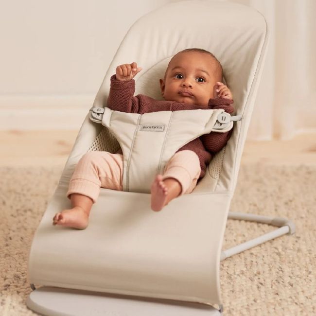 Hamaca Balance Soft Tessuto Woven Salvia Babybjörn - Chiaro/Beige BABYBJÖRN - 5