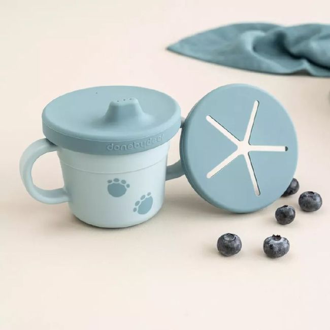 Becher mit Schnabel/ Snackbox Foodie Elphee - Blau DONE BY DEER - 4