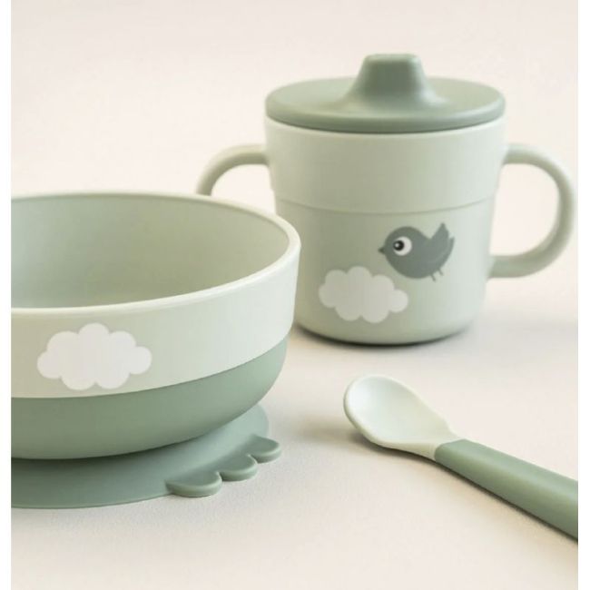 Ensemble Vaisselle Foodie Premier Repas Happy Clouds - Vert DONE BY DEER - 8