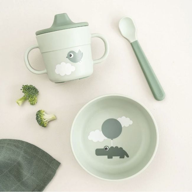 Ensemble Vaisselle Foodie Premier Repas Happy Clouds - Vert DONE BY DEER - 10