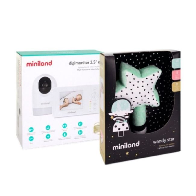 Pack Babyphone 3,5" + Nachtlicht Wandy Star Miniland MINILAND - 1