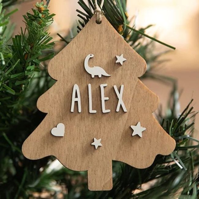 Décoration Arbre en Bois avec Kit Lettres