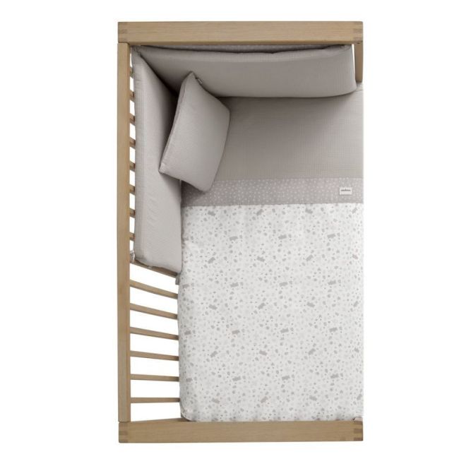 Jeu 2 Pièces Housse de Couette Cuna 60 Abete Beige 100X140X3 Cm