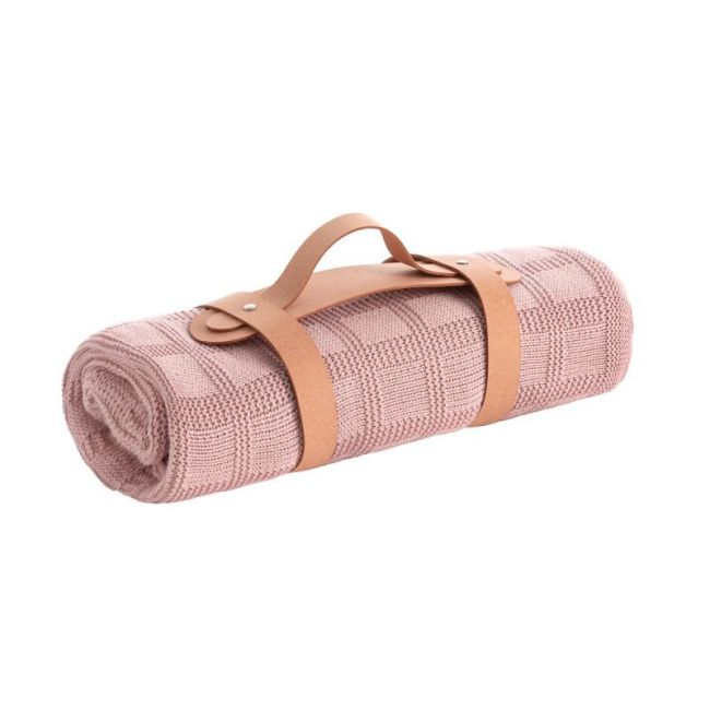 Coperta Punto Bamboo 80X100X1 Cm Squares Blush