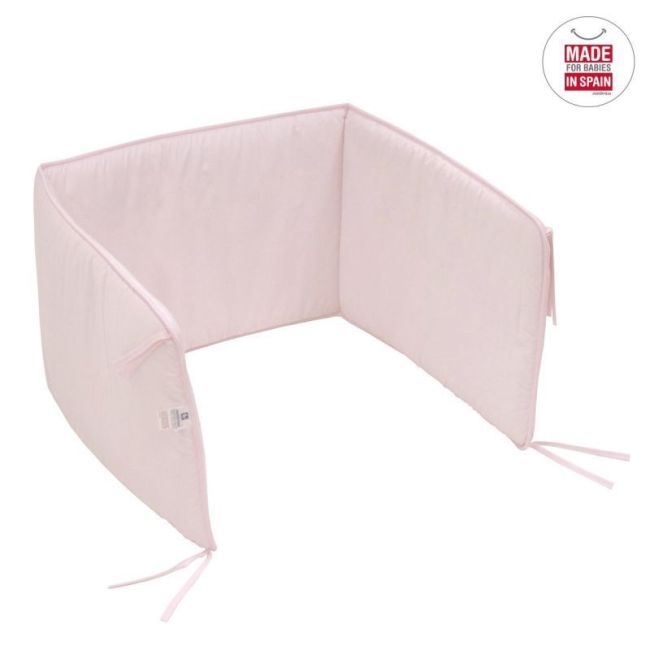 Protettore 60 (Culla 60) 180X40X3 Cm Liscio E Rosa Polveroso