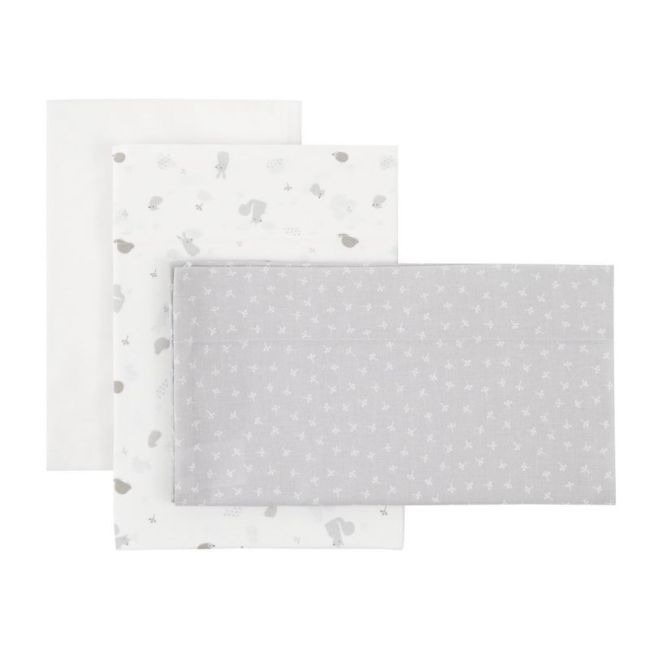 Drap Moïse/Voiture 3 Pcs 35X80X1 Cm Ardi Gris