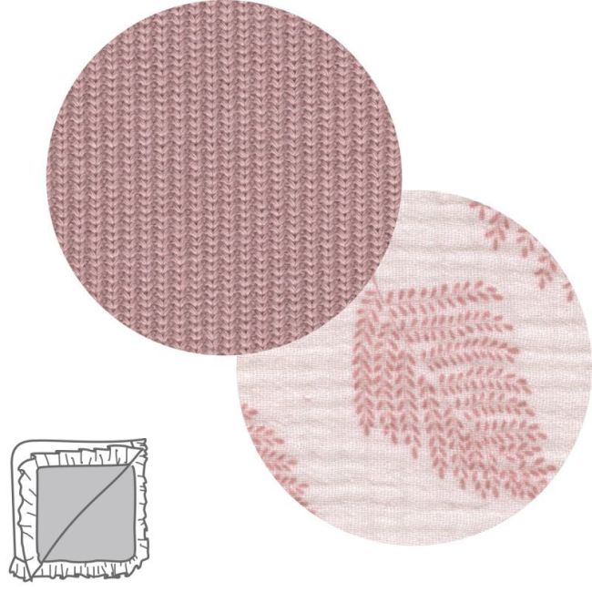 Coperta Reversibile 65X65X1 Cm Sereni Rosa