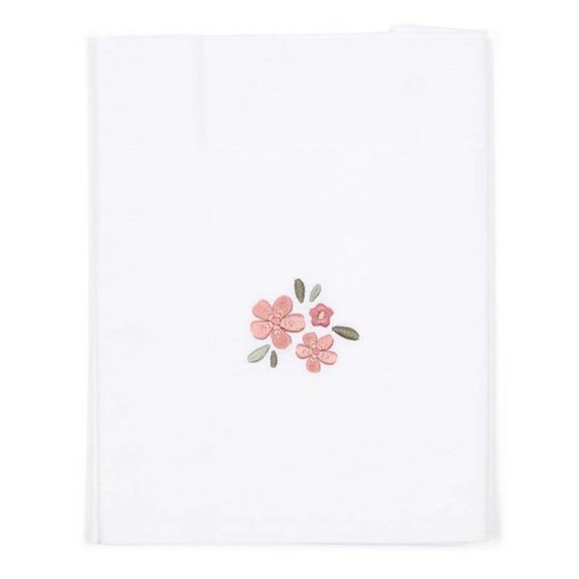 Drap de Berceau Brodé Fleurs de Fée