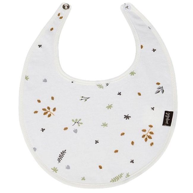 Bavoir Feuilles Crème Coton Bio