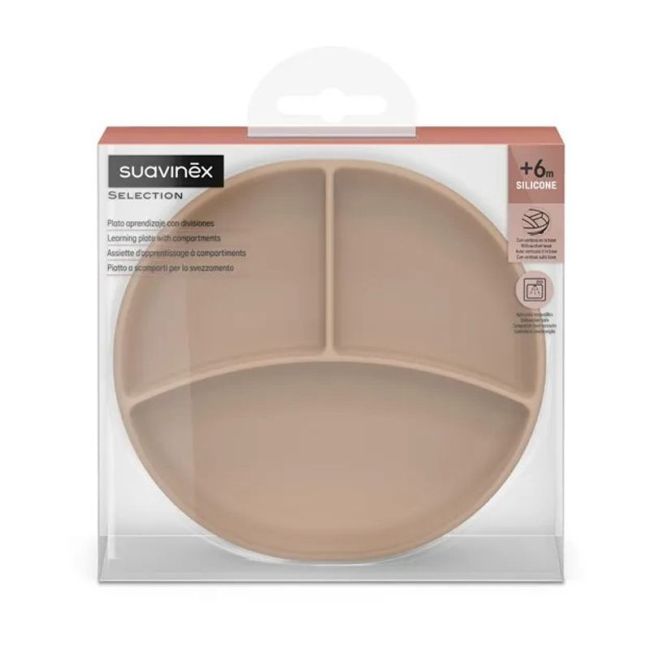 Piatto con Divisioni Silicone Beige