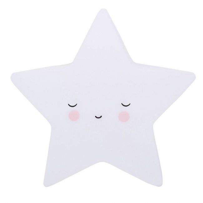 Lampada a LED per bambini Sleeping Star, stella bianca Little Lovely.