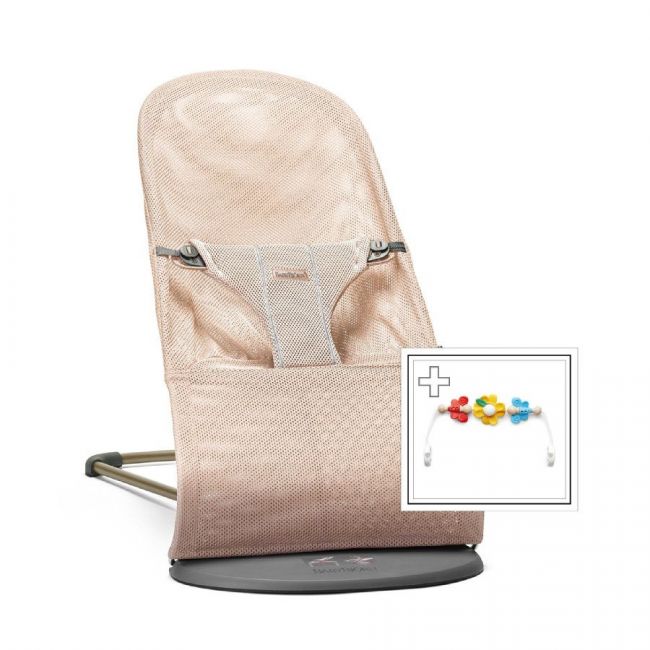 Amaca Bliss Rosa Perla 3D Mesh + Giocattolo Amici Volanti