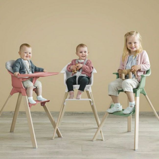 Seggiolone Evolutivo Stokke Clikk in legno Trébol.