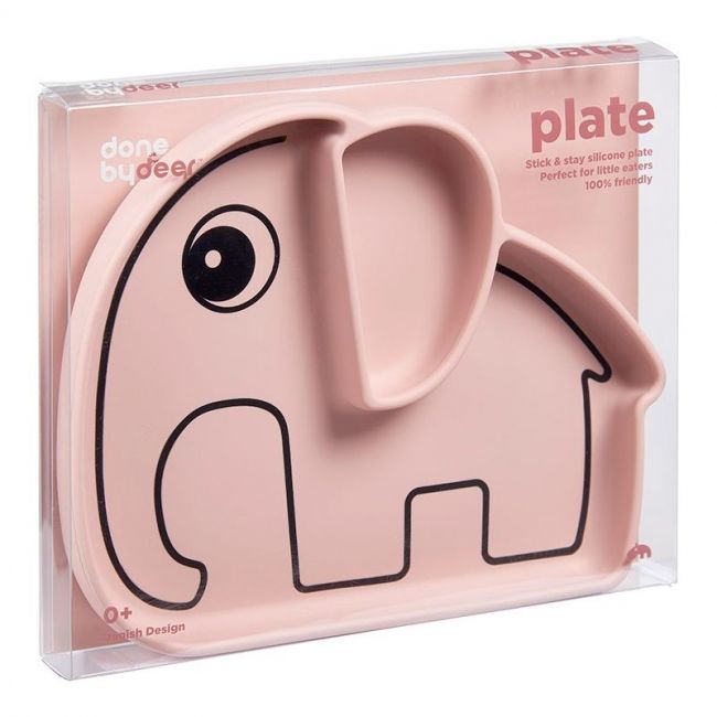 Ciotola in silicone con ventosa Elphee Elefante Rosa