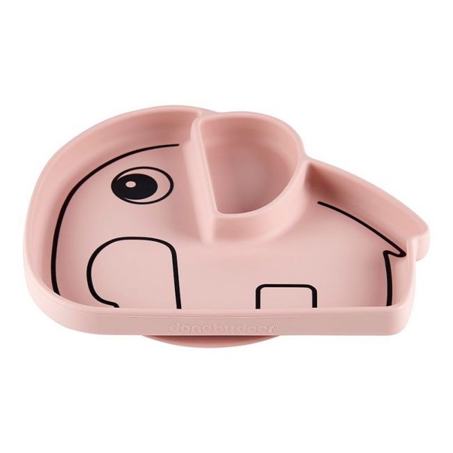 Ciotola in silicone con ventosa Elphee Elefante Rosa