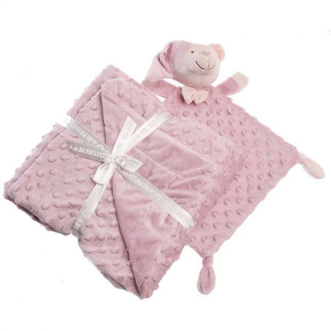 Set Plaid et DouDou Rosa