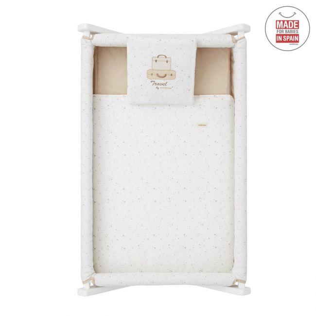 Mini berceau Ciseaux en bois Beige ciel/BCO 55X87X74 cm CAMBRASS - 7