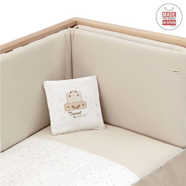 Set copripiumino e paracolpi per lettino 70x140 cm Sky Beige CAMBRASS - 2