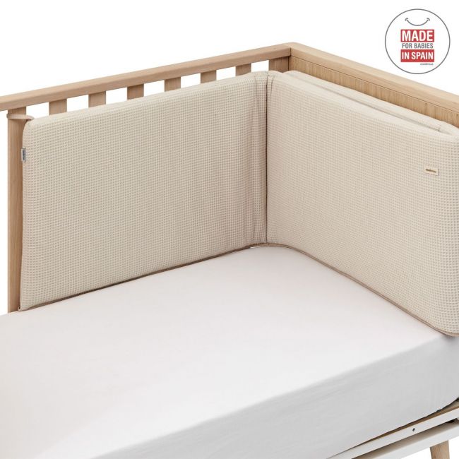 Set copripiumino e paracolpi per lettino 70x140 cm Sky Beige 70X140 cm CAMBRASS - 3