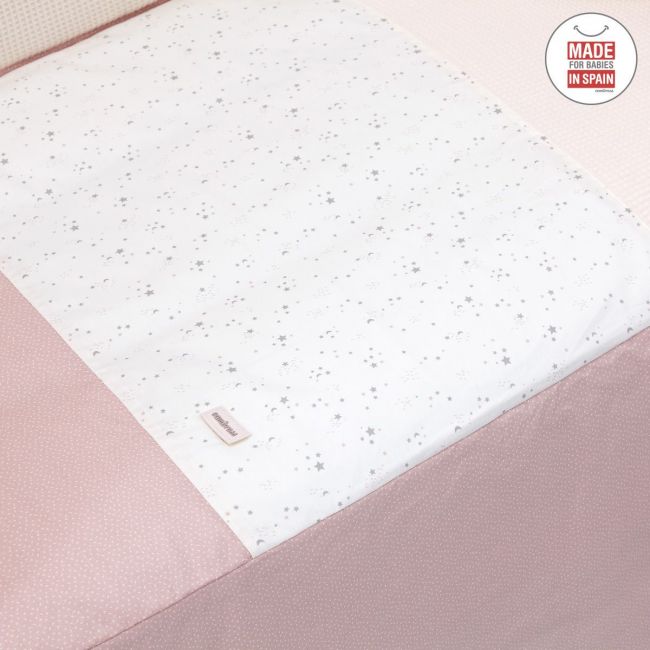 Set copripiumino e paracolpi per lettino 70x140 cm Sky Rosa CAMBRASS - 4