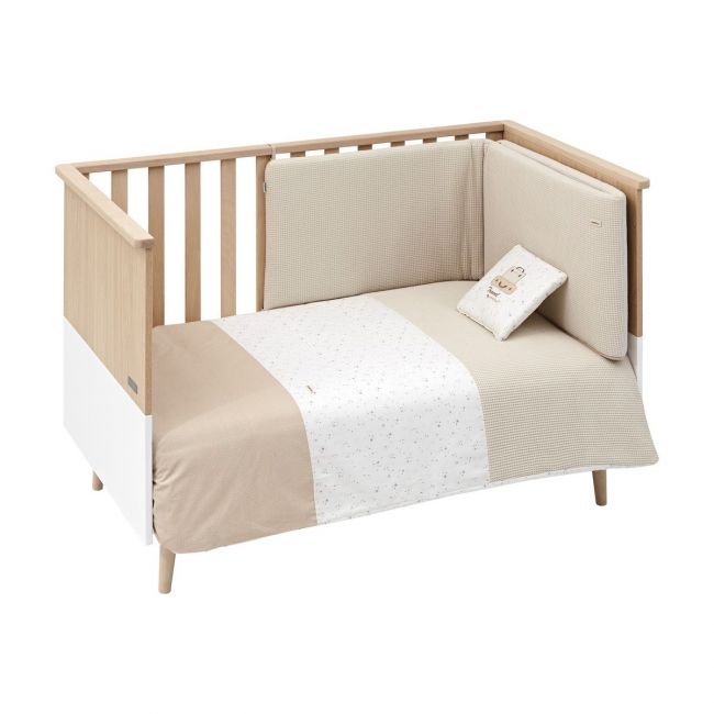 Juego 2 Piezas Bettbezug für Babybett 60 Sky Beige 100X140 Cm CAMBRASS - 1