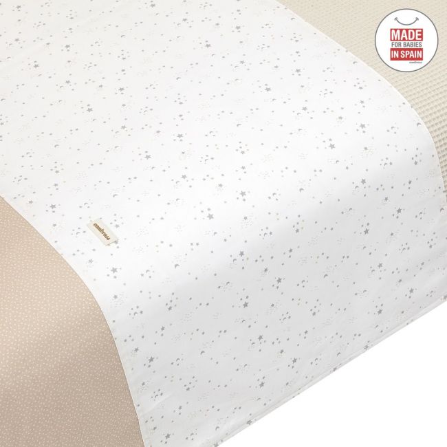 Set copripiumino 2 pezzi per lettino 60 Sky Beige 100X140 cm CAMBRASS - 3