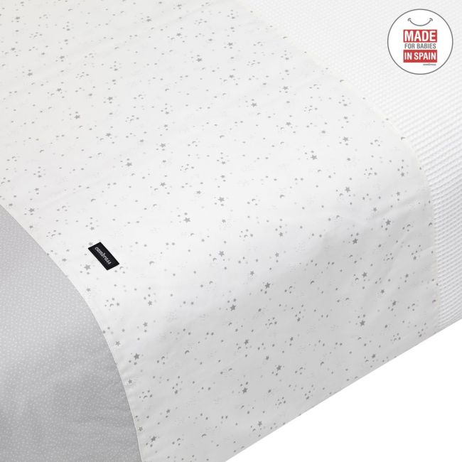 Juego 2-teiliges Bettbezugset für Babybett 60 Sky Grau 100x140 cm CAMBRASS - 3